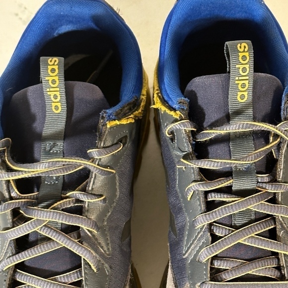 ADIDAS Sport Gray Blue  Athletic Running Runner Track Shoes - Picture 6 of 9